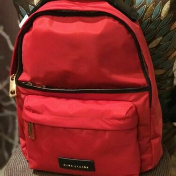 New Marc Jacobs Red nylon Backpack In Red